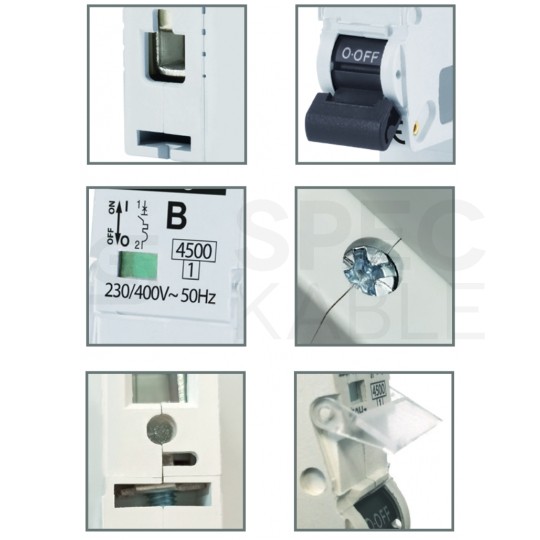 Wyłącznik nadprądowy S bezpiecznik 1-fazowy B10 (B 10A) 1-biegunowy 1P (230/400V AC) 1-modułowy Schelinger