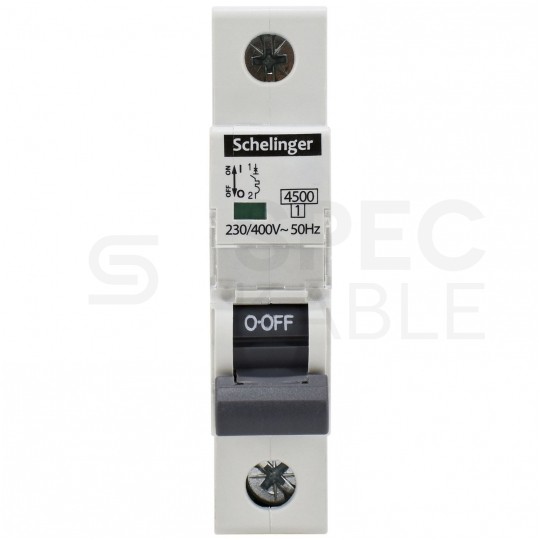 Wyłącznik nadprądowy S bezpiecznik 1-fazowy B10 (B 10A) 1-biegunowy 1P (230/400V AC) 1-modułowy Schelinger