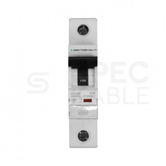 Wyłącznik nadprądowy S bezpiecznik 1-fazowy B10 (B 10A) 1-biegunowy 1P (230V AC) 1-modułowy 10kA VDE Doktorvolt