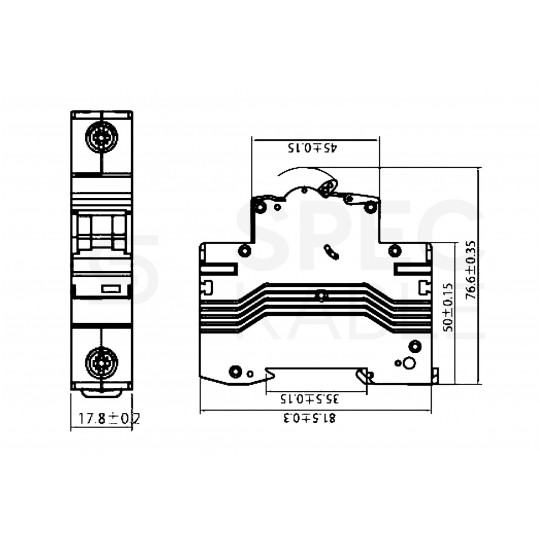 Wyłącznik nadprądowy S bezpiecznik 1-fazowy B10 (B 10A) 1-biegunowy 1P (230V AC) 1-modułowy 10kA VDE Doktorvolt