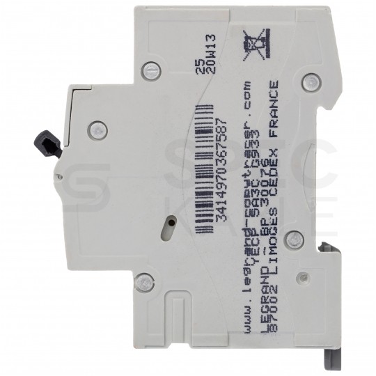 Wyłącznik nadprądowy S bezpiecznik 1-fazowy C25 (C 25A) 1-biegunowy 1P (230/400V AC) 1-modułowy RX3 Legrand