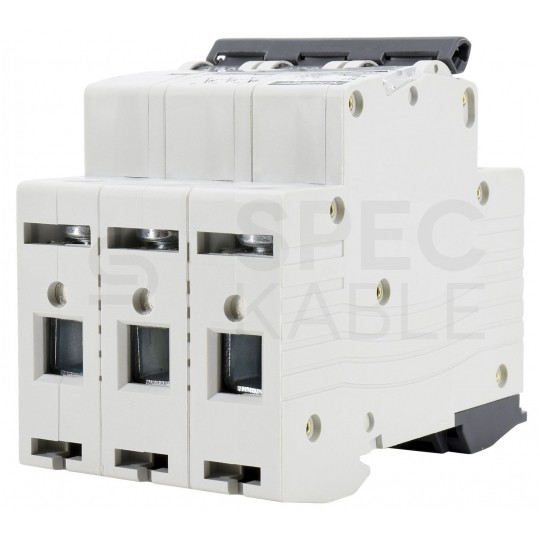 Wyłącznik nadprądowy S bezpiecznik 3-fazowy B20 (B 20A) 3-biegunowy 3P (400V AC) 3-modułowy Schelinger