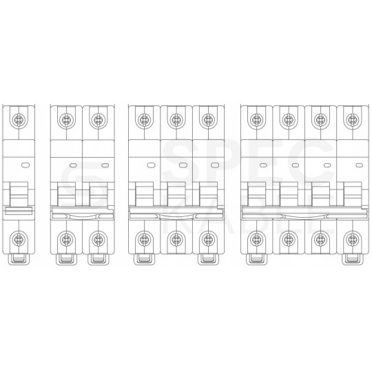 Wyłącznik nadprądowy S bezpiecznik 3-fazowy B50 (B 50A) 3-biegunowy 3P (400V AC) 3-modułowy Ex9BH NOARK
