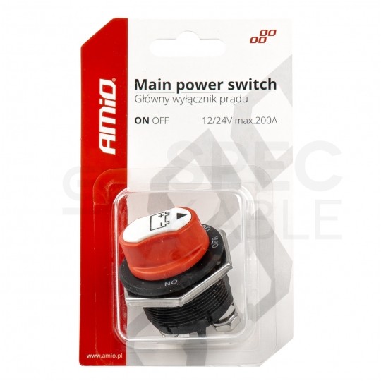 Wyłącznik prądu akumulatora Hebel samochodowy 12V-32V 200A AMIO