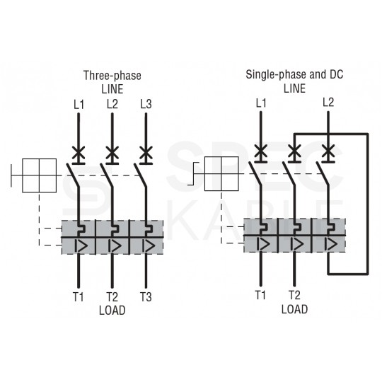 Wyłącznik silnikowy termiczny 20-25A 11kW 3-biegunowy 3P (230/400V AC) 3-modułowy SM1P2500 LOVATO