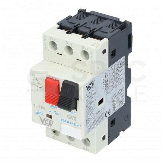 Wyłącznik silnikowy termiczny 6,0-10A 3-biegunowy 3P (230/400V AC) 3-modułowy GV-2 VCX