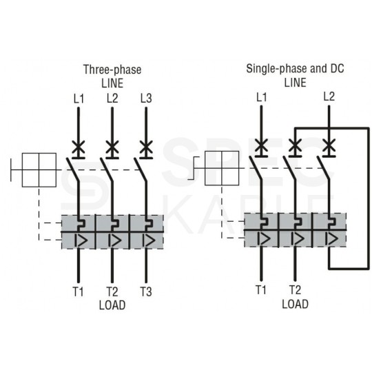 Wyłącznik silnikowy termiczny 6,3-10A 4kW 3-biegunowy 3P (230/400V AC) 3-modułowy SM1P1000 LOVATO