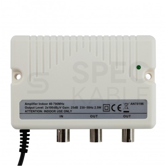 Wzmacniacz antenowy do telewizji naziemnej DAB-T TV 25dB 40-790MHz