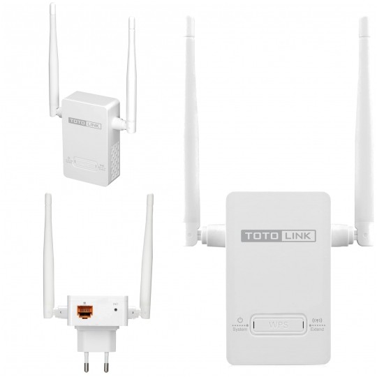 Wzmacniacz sygnału WiFi 300Mb/s 2,4GHz 1x RJ45 100Mb/s 2x 4dBi TOTOLINK