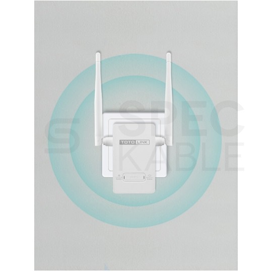 Wzmacniacz sygnału WiFi 300Mb/s 2,4GHz 1x RJ45 100Mb/s 2x 4dBi TOTOLINK