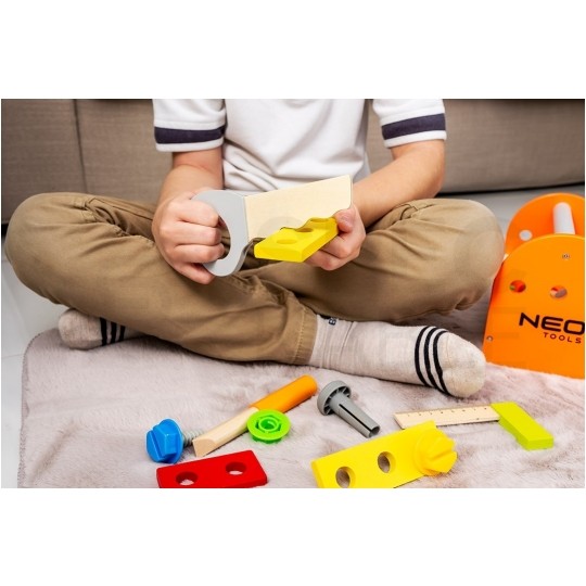 Zabawka Zestaw Małego Majsterkowicza Komplet narzędzi drewnianych dla dzieci NEO TOOLS GD022