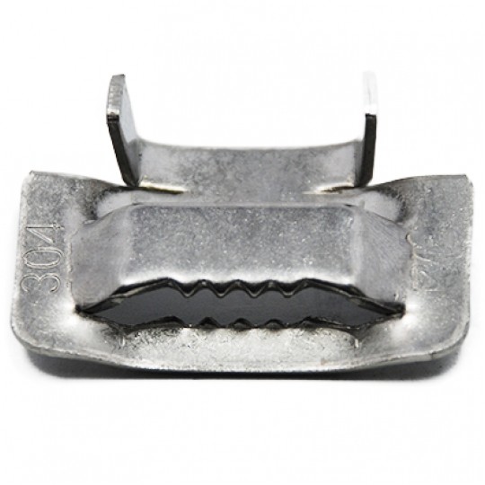 Zacisk/Spinka do stali z ząbkami do stali nierdzewnej o szerokości 20mm 100szt. TELCOLINE