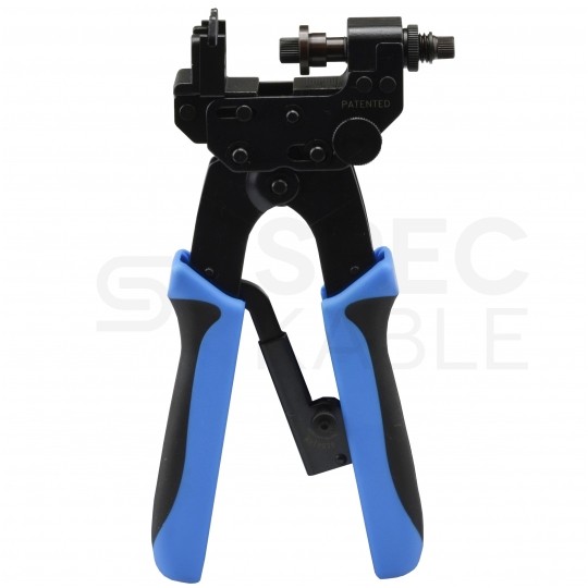 Zaciskarka do złączy kompresyjnych kątowych i prostych typu F, BNC, IEC, RCA uniwersalna HT-H510B