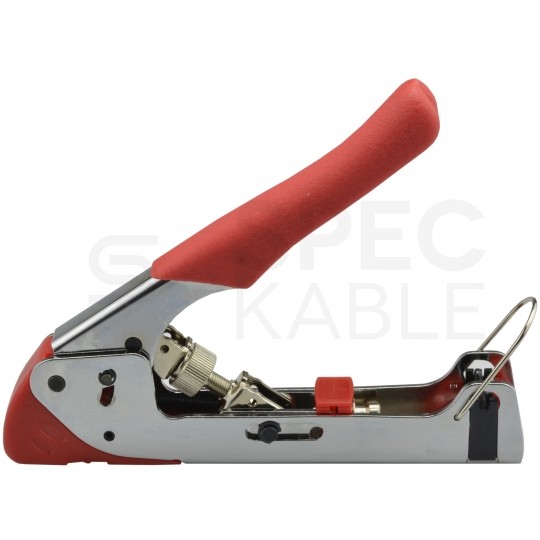 Zaciskarka do złączy kompresyjnych prostych typu F, BNC, RCA uniwersalna HT-H518G