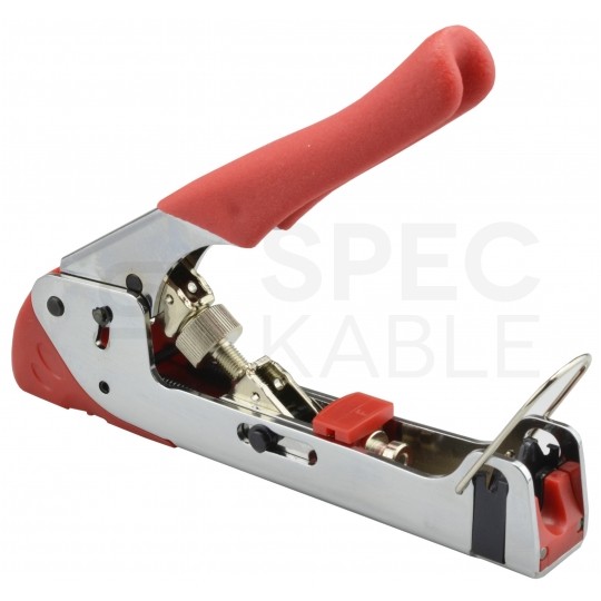 Zaciskarka do złączy kompresyjnych prostych typu F, BNC, RCA uniwersalna HT-H518G