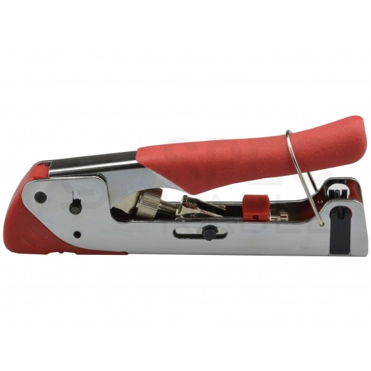 Zaciskarka do złączy kompresyjnych prostych typu F, BNC, RCA uniwersalna HT-H518G