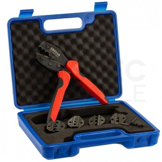 Zaciskarka Praska do końcówek i tulejek kablowych 0,5-16mm2 ADELID uniwersalna z wymiennymi matrycami do końcówek i tulejek izolowanych oraz bez izolacji