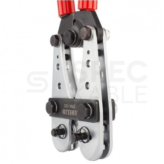 Zaciskarka Praska do końcówek i tulejek kablowych 10-120mm2 CU i AL z matrycą heksagonalną do dużych przekrojów ADELID HEX-Tech