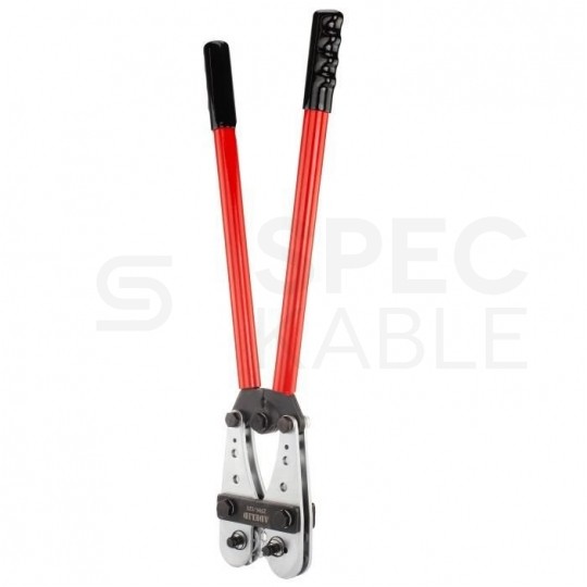 Zaciskarka Praska do końcówek i tulejek kablowych 10-120mm2 CU i AL z matrycą heksagonalną do dużych przekrojów ADELID HEX-Tech