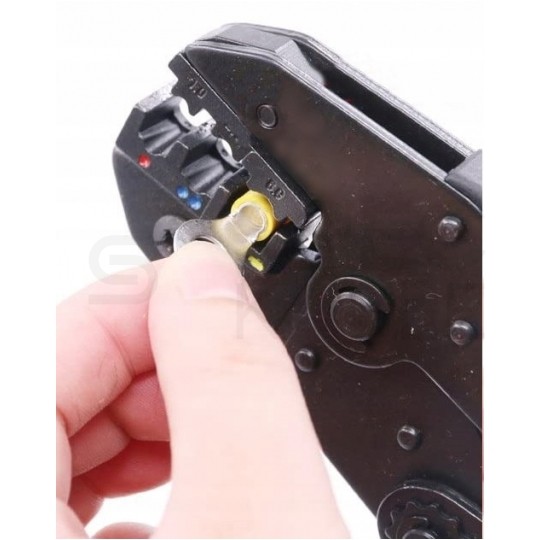 Zaciskarka Praska do końcówek kablowych izolowanych 0,5-6mm2 ADELID do konektorów oczkowych, widełkowych, nasuwkowych itp.