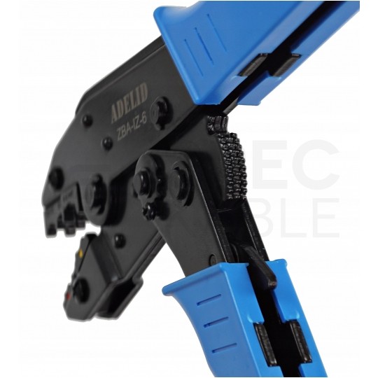 Zaciskarka Praska do końcówek kablowych izolowanych 0,5-6mm2 ADELID do konektorów oczkowych, widełkowych, nasuwkowych itp.