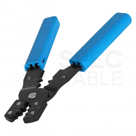 Zaciskarka Praska do końcówek kablowych nieizolowanych 0,34-6mm2 HT202B uniwersalna do konektorów nasuwkowych, rurowych, oczkowych, złączek kablowych bez izolacji