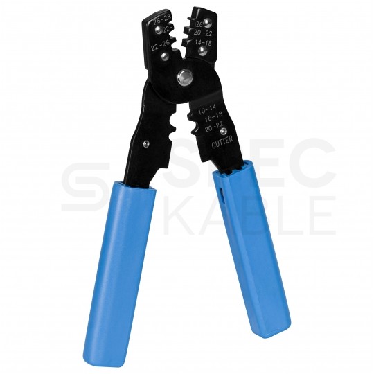 Zaciskarka Praska do końcówek kablowych nieizolowanych 0,34-6mm2 HT202B uniwersalna do konektorów nasuwkowych, rurowych, oczkowych, złączek kablowych bez izolacji