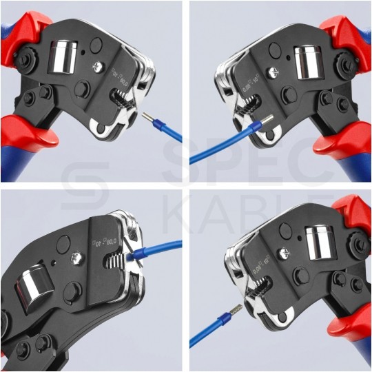 Zaciskarka Praska do tulejek kablowych 0,08-10mm2 czołowa KNIPEX 97 53 08