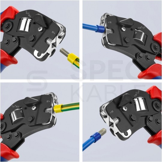 Zaciskarka Praska do tulejek kablowych 0,08-16mm2 czołowa KNIPEX 97 53 09