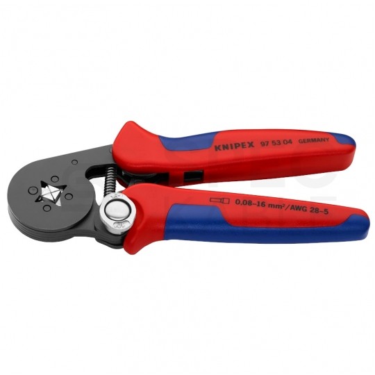 Zaciskarka Praska do tulejek kablowych 0,08-16mm2 z matrycą czworokątną KNIPEX 97 53 04