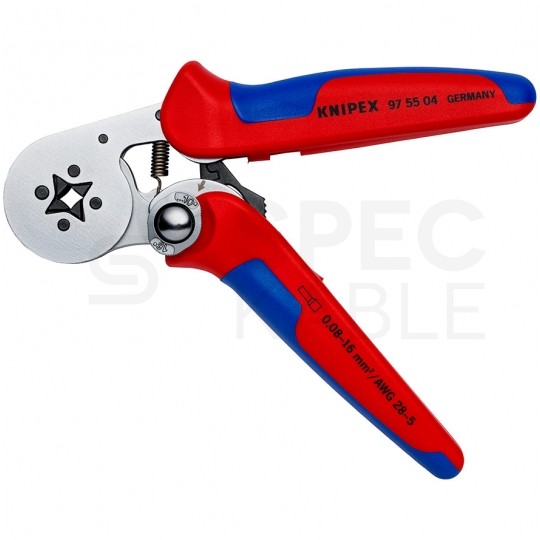 Zaciskarka Praska do tulejek kablowych 0,08-16mm2 z matrycą czworokątną KNIPEX 97 55 04