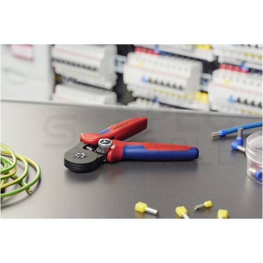 Zaciskarka Praska do tulejek kablowych 0,08-16mm2 z matrycą sześciokątną KNIPEX 97 53 14