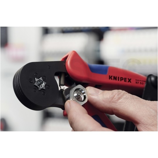 Zaciskarka Praska do tulejek kablowych 0,08-16mm2 z matrycą sześciokątną KNIPEX 97 53 14