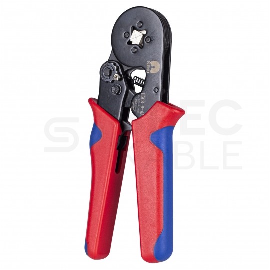 Zaciskarka Praska do tulejek kablowych 0,25-10mm2 z matrycą czworokątną + zestaw tulejek izolowanych DIN 0,5-10mm2 1300szt. NEKU