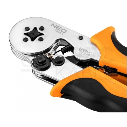 Zaciskarka Praska do tulejek kablowych 0,25-6mm2 z matrycą czworokatną NEO 01-507