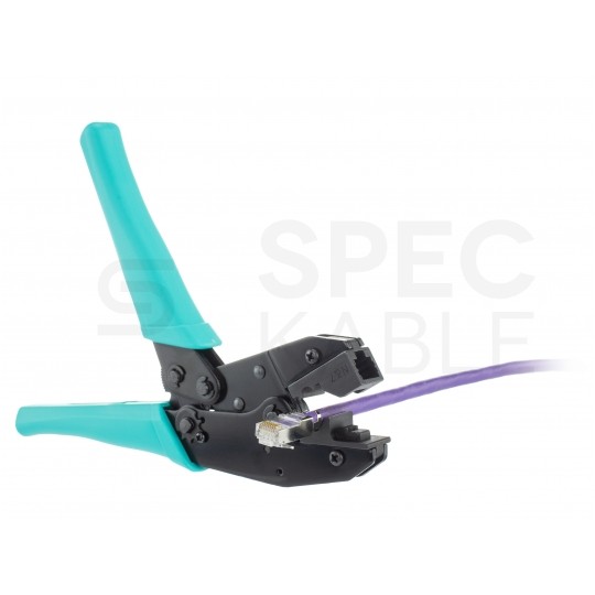 Zaciskarka wtyków modularnych RJ45 (8p8c) czołowa z funkcją zaciskania ekranu NEKU MP8-FS