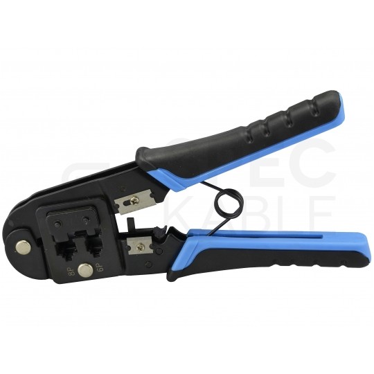 Zaciskarka wtyków modularnych RJ45 (8p8c) i telefonicznych RJ12 (6p6c) RJ11 (6p4c) boczna NEKU HT-268