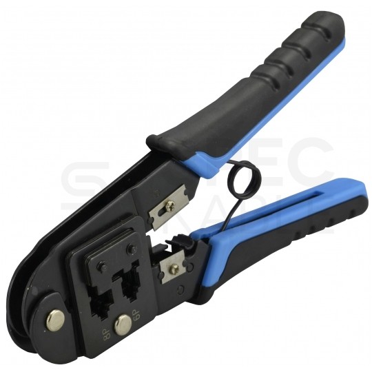 Zaciskarka wtyków modularnych RJ45 (8p8c) i telefonicznych RJ12 (6p6c) RJ11 (6p4c) boczna NEKU HT-268