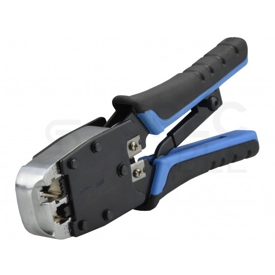 Zaciskarka wtyków modularnych RJ45 (8p8c) i telefonicznych RJ12 (6p6c) RJ11 (6p4c) czołowa NEKU HT-500R