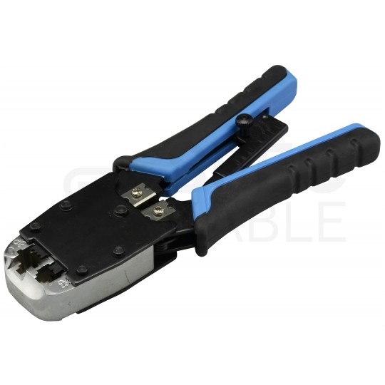 Zaciskarka wtyków modularnych RJ45 (8p8c) i telefonicznych RJ12 (6p6c) RJ11 (6p4c) czołowa NEKU HT-500R