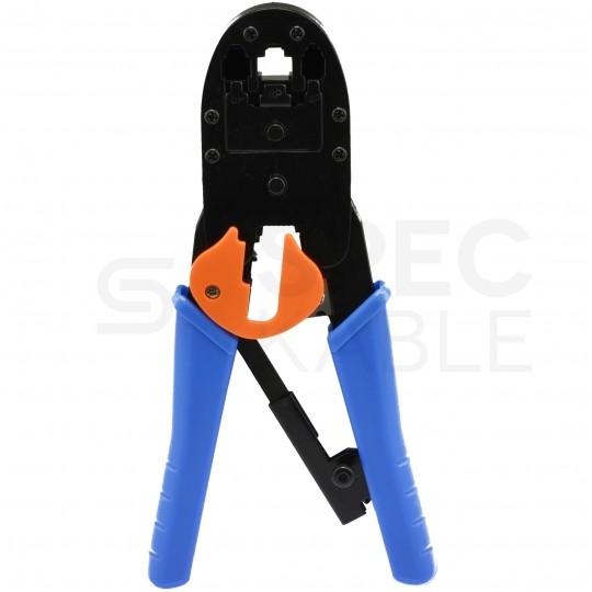 Zaciskarka wtyków modularnych RJ45 (8p8c) i telefonicznych RJ12 (6p6c) RJ11 (6p4c) oraz RJ10 (4p4c) czołowa NEKU