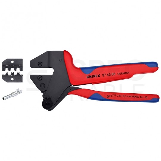Zaciskarka złączy konektorów solarnych MC4 do kabli 2,5-6,0mm2 Crimp System KNIPEX 97 43 66