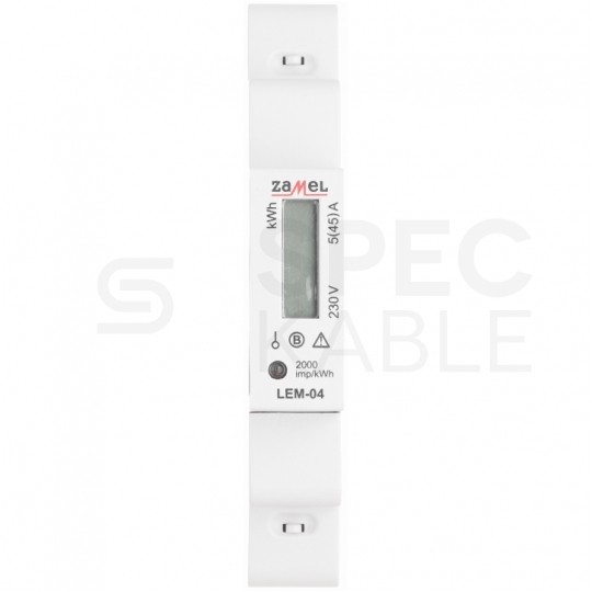 ZAMEL Licznik energii elektrycznej 1-faz 45A LCD LEM-04