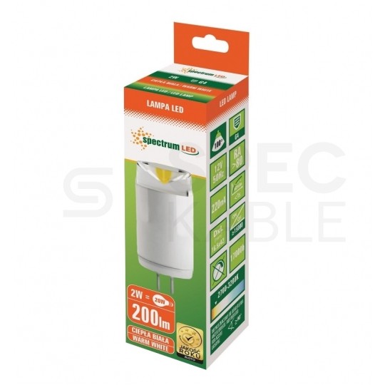 Żar. LED G4 12V 2W ceramiczna ciepła
