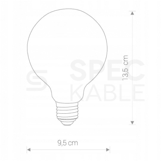 Żarówka BULB BALL LED E27 230V 8W 800lm ciepła