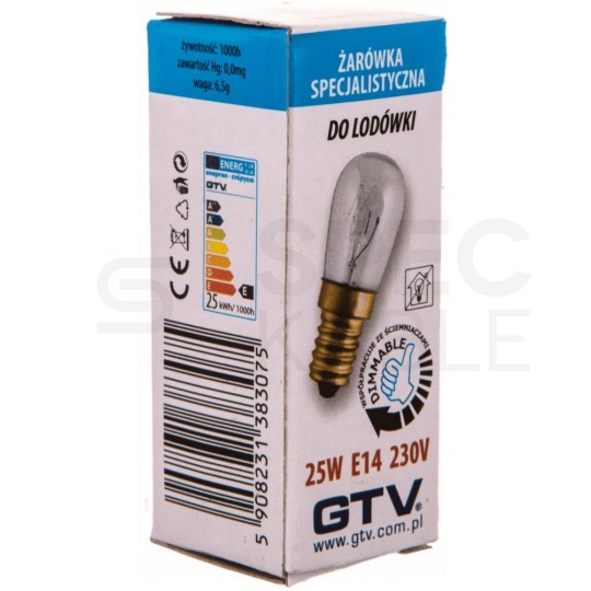 Żarówka do lodówki 25W E14