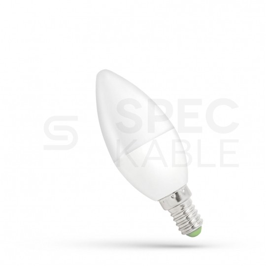 Żarówka LED E14 230V 6W 520lm 3000K świecowa prosta barwa WW biała ciepła SPECTRUM LED