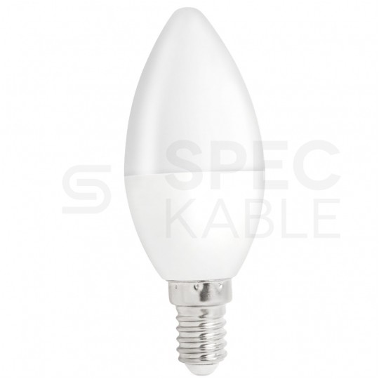 Żarówka LED E14 230V 8W 620lm 3000K świecowa prosta barwa WW biała ciepła SPECTRUM LED