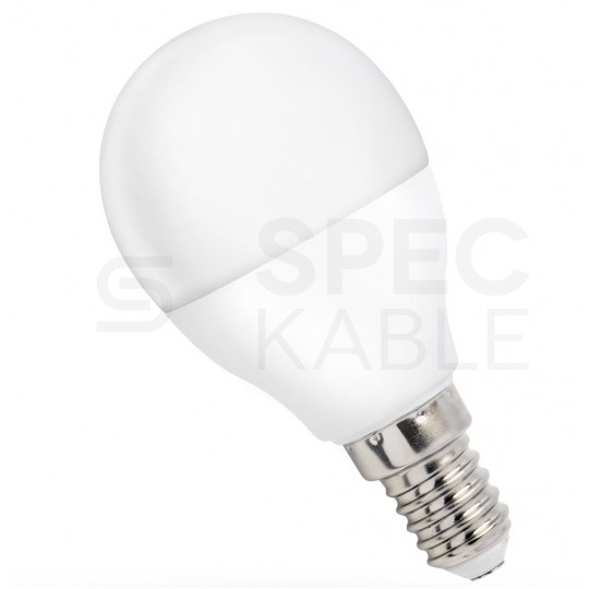 Żarówka LED E14 230V 8W 730lm 4000K kula barwa NW biała neutralna SPECTRUM LED