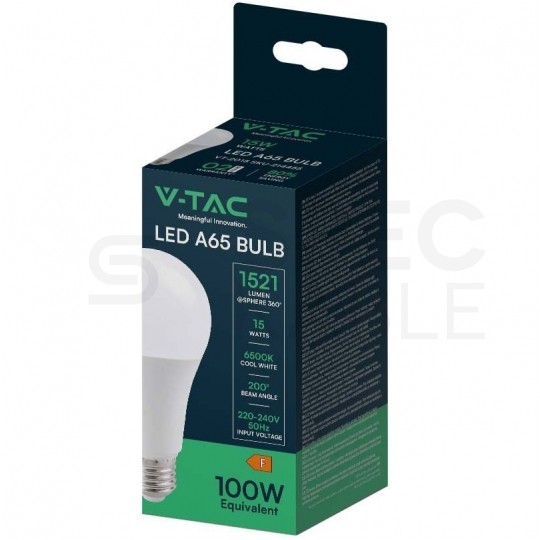 Żarówka LED E27 230V 15W 1350lm 4000K IP20 barwa NW biała neutralna V-TAC VT-2015